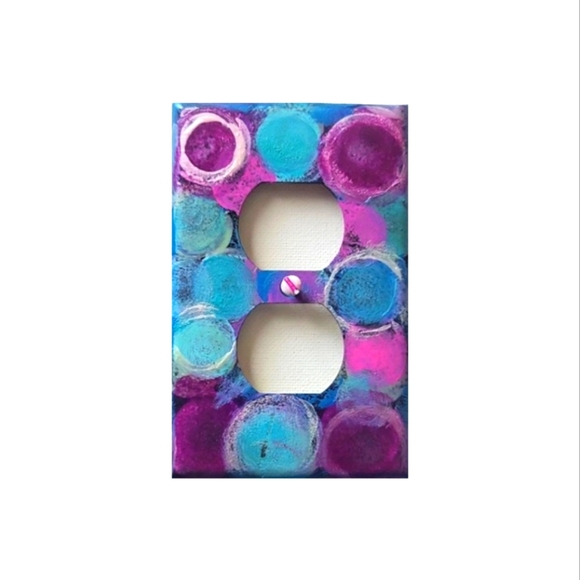 Hand Crafted Other - Hand Crafted Abstract Design Duplex Outlet Wall Plate